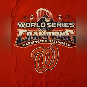 MLB Washington Nationals World Series Champion double-sided t-shirt. Size:S